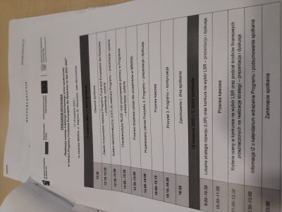 spotkanie w MRiRW dot. nowej LSR