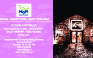 Gospodarstwa rybackie na obszarze NGR PIRTAN0372