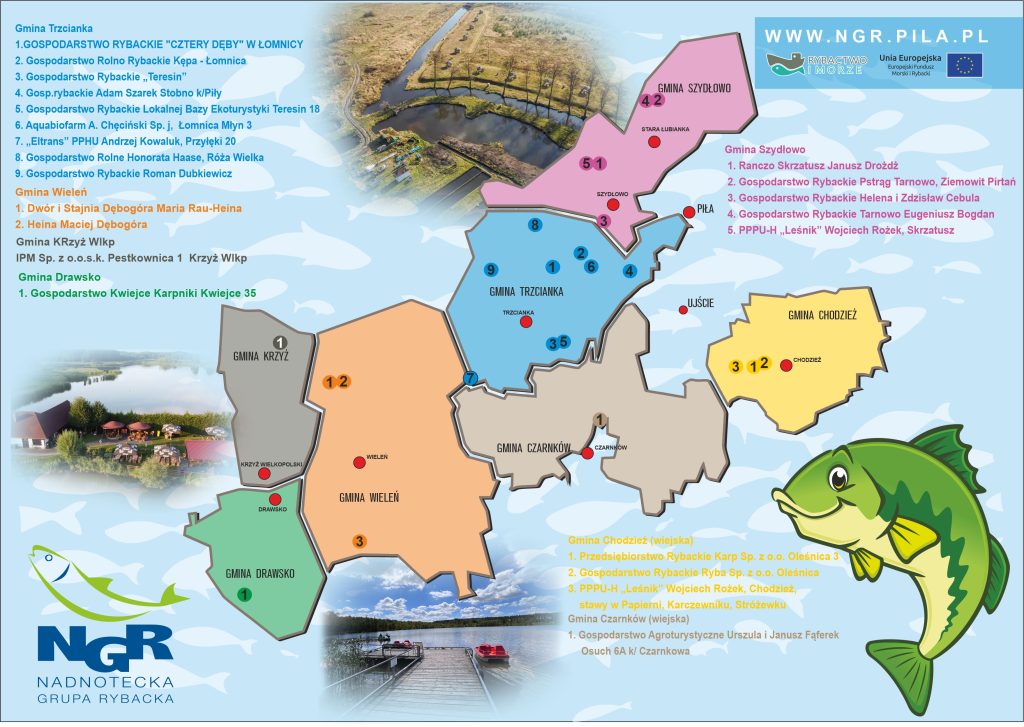 Mapa obszaru działania NGR